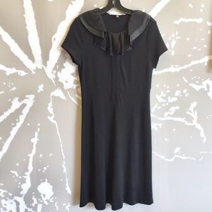 Diane von Furstenberg A-line, Satin Ruffle collar